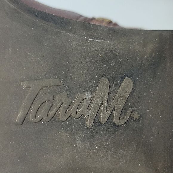 Tara M Ginnie Brown Leather Western O-Ring Ankle Boots - Picture 13 of 15